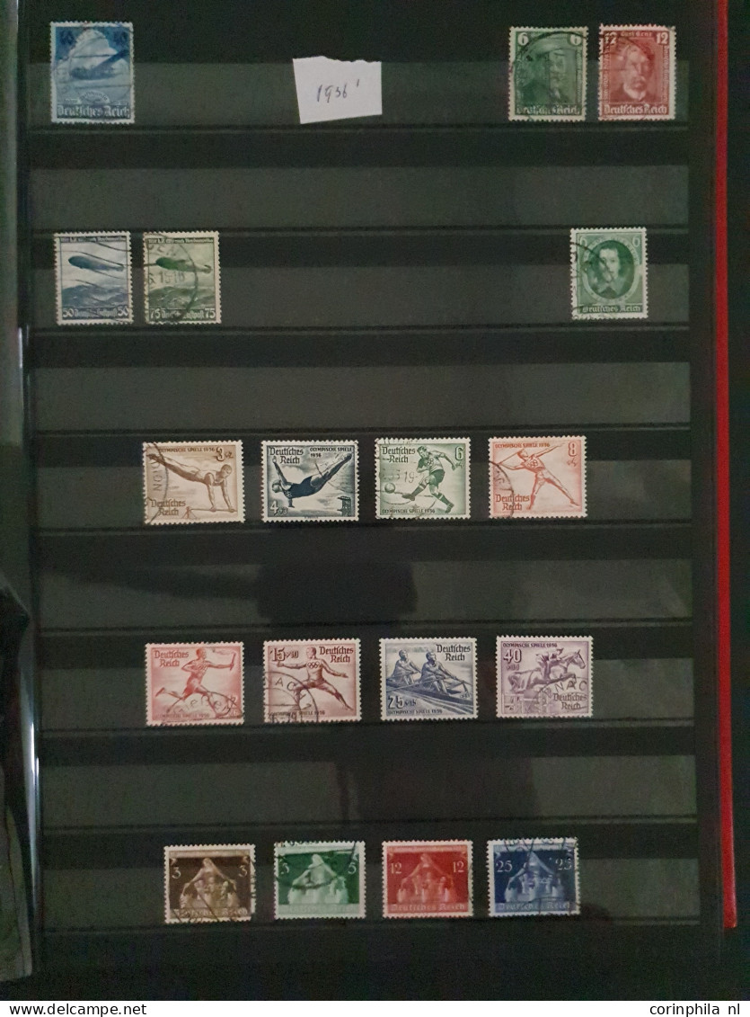 1870/2009 collections German Empire, Berlin and FRG, mostly used including better items and miniature sheet in 7 stockbo