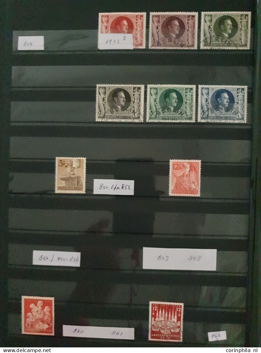 1870/2009 collections German Empire, Berlin and FRG, mostly used including better items and miniature sheet in 7 stockbo