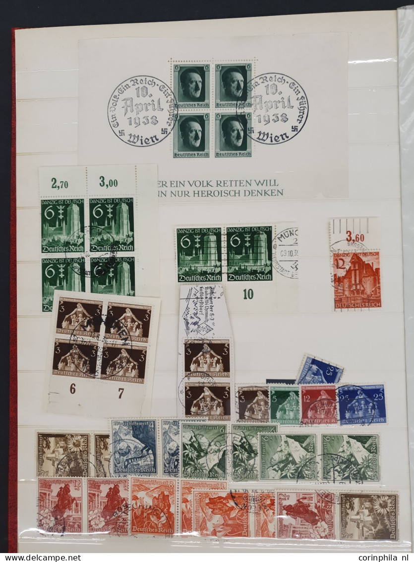 1872/1945 collections and stock, mainly used with better items, combinations, miniature sheets, blocks of 4 stamps,  pre