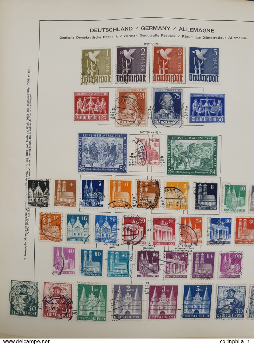 1870 onwards including 3 old world collections, collection German Empire and GDR with better items and a large number of