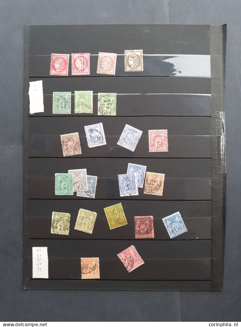 1800c. onwards approx. 37 stampless covers, a large number of parcel stamps (colis postaux) in sheet parts, classic stam