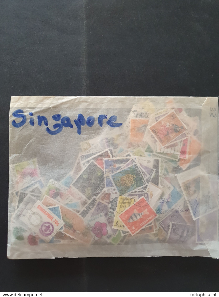 1860. onwards used and */** with German States, Singapore, Commonwealth etc. in glassine bags and stockcards in box