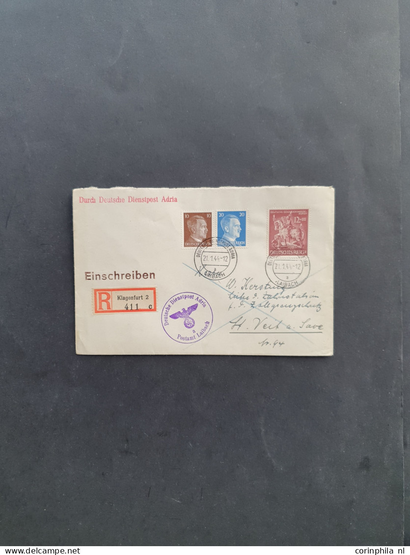 Cover 1900.c large number of covers including the Netherlands, Poland, Egypt, Princess Diana etc. in box