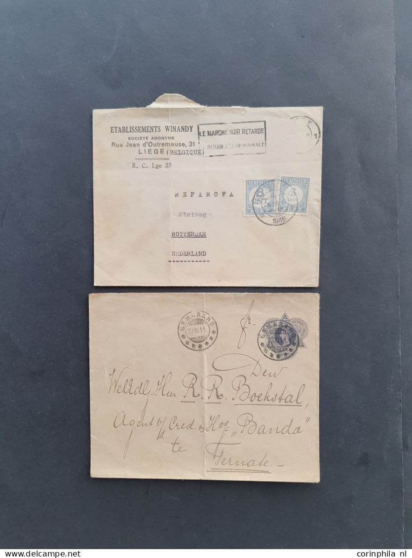 Cover 1900.c large number of covers including the Netherlands, Poland, Egypt, Princess Diana etc. in box