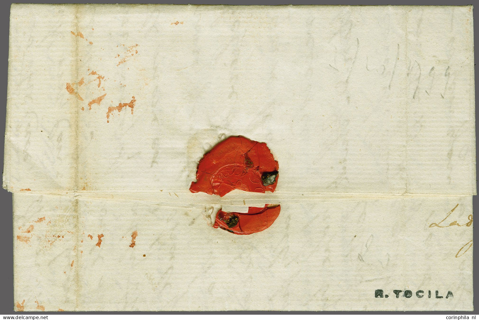 Cover Engelse Landing Bij Callantsoog, Complete Vouwbrief Geschreven Te Mount Teviot (bij Jedburgh, Schotland) Op 3-10-1 - ...-1852 Precursores