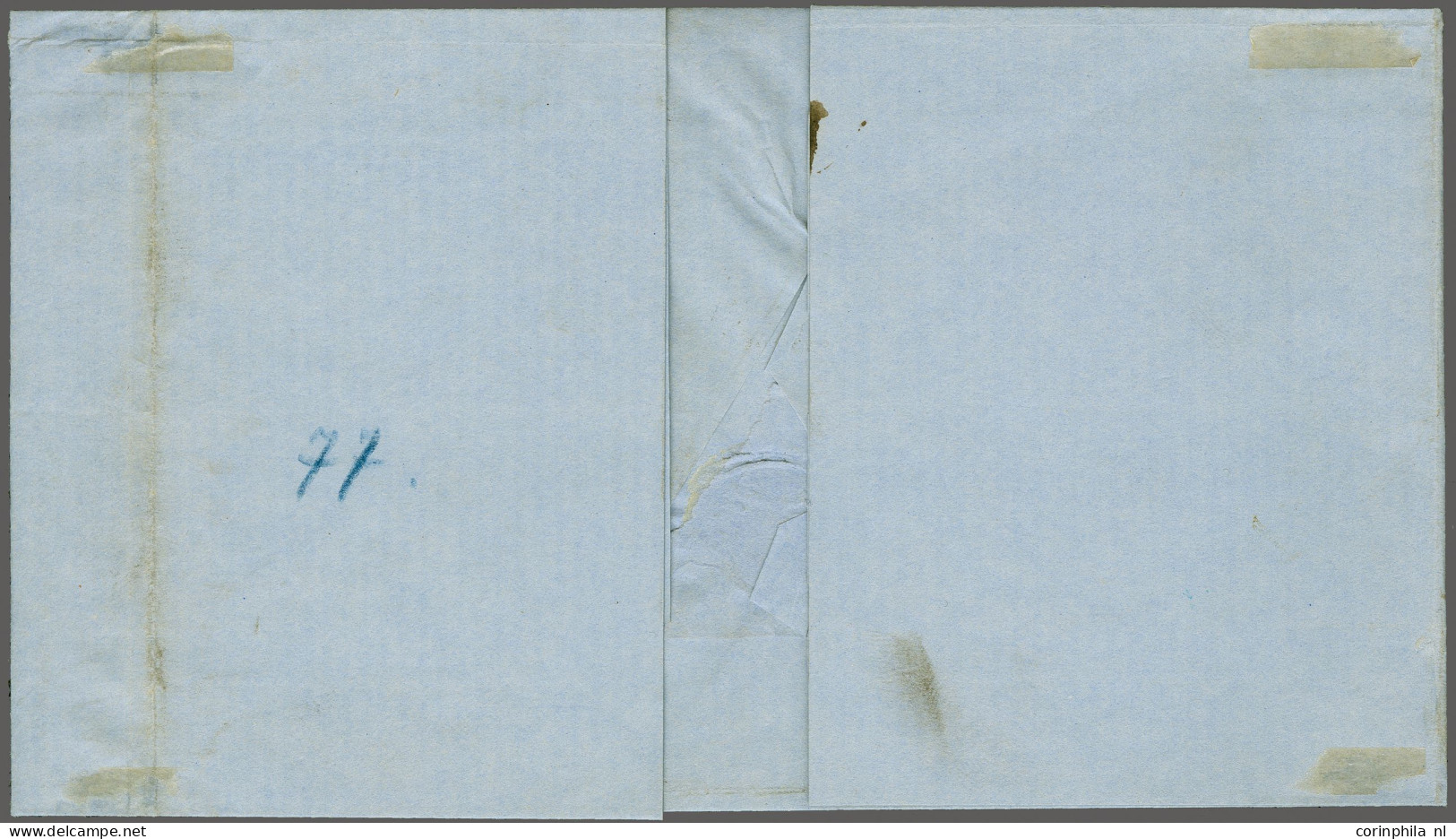 Cover 5 Cent Lichtblauw Plaat IV (5x) Op Briefomslag Van Rotterdam 30-3-1860 Naar Erwitte (Pruissen), Pracht Ex. (omslag - Other & Unclassified