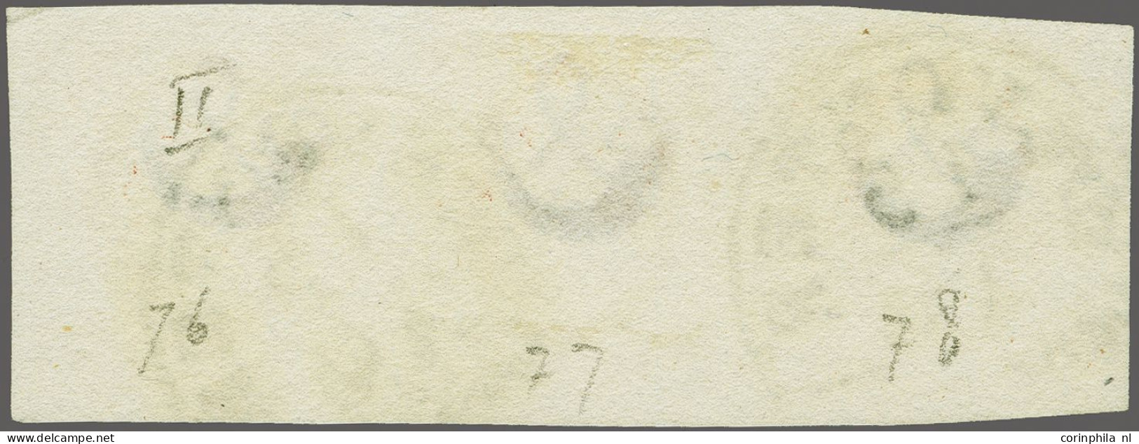 Deventer A (Ey 100) Op 10 Cent Karmijn Plaat II Pos. 76-78 In Strip Van 3, Pracht Ex. - Autres & Non Classés