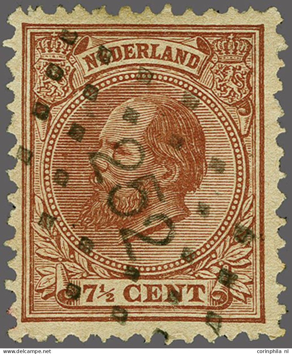 252 - Kollum - Op Willem III  7½ Cent, Vrijwel Pracht Ex., Cat.w. 500+22 - Other & Unclassified