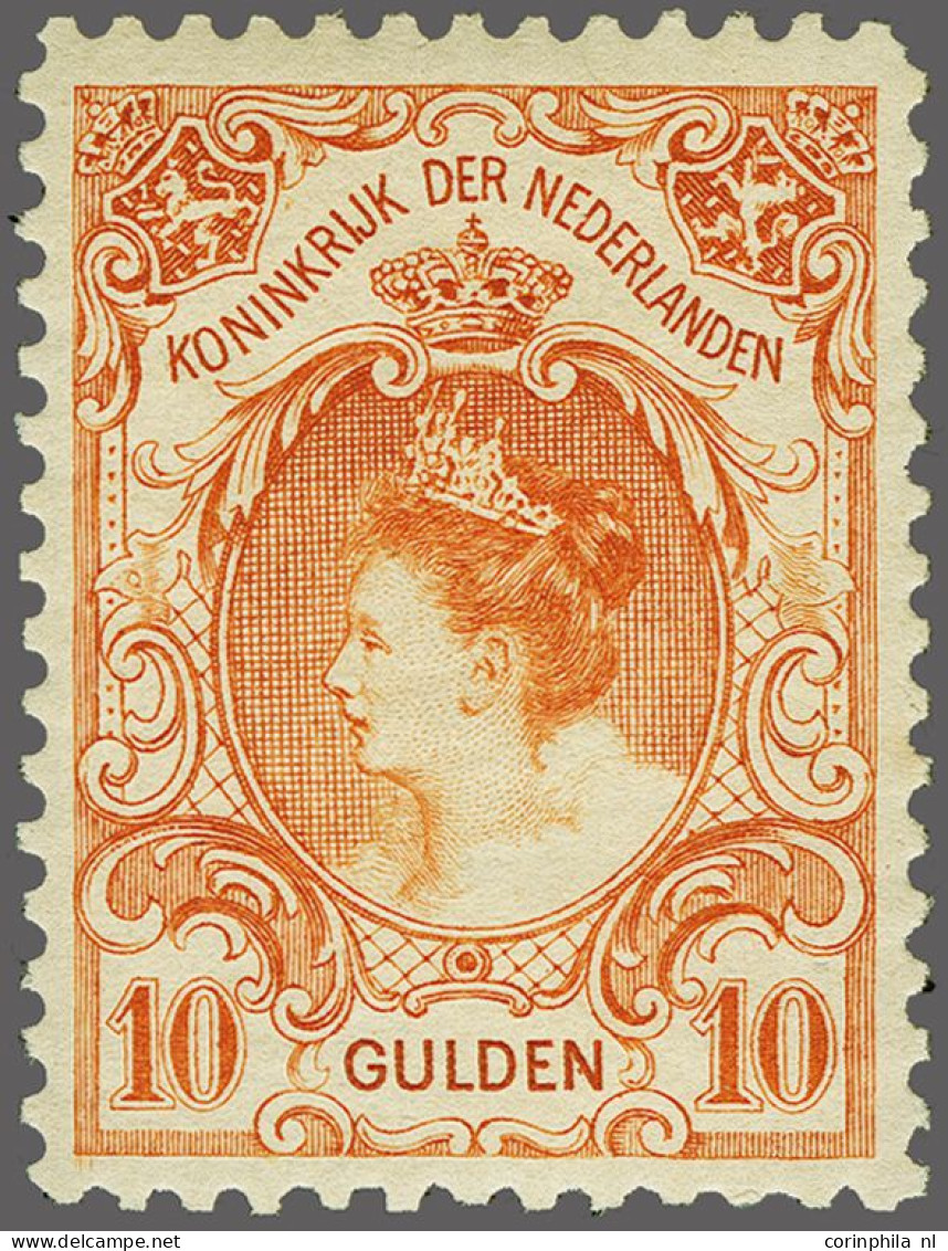 Mounted Mint 10 Gulden Oranje, Pracht Ex. Met Certificaat Moeijes 1994, Cat.w. 950 - Non Classés