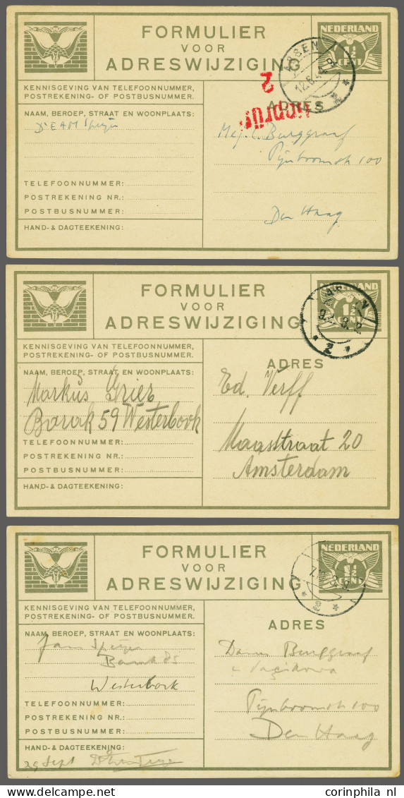 Cover 3 Verhuiskaarten Alle Verstuurd Vanuit Kamp Westerbork Van Resp. 9-2-1943, 7-10-1943 En 12-6-1944 (alle Gestempeld - Postal Stationery