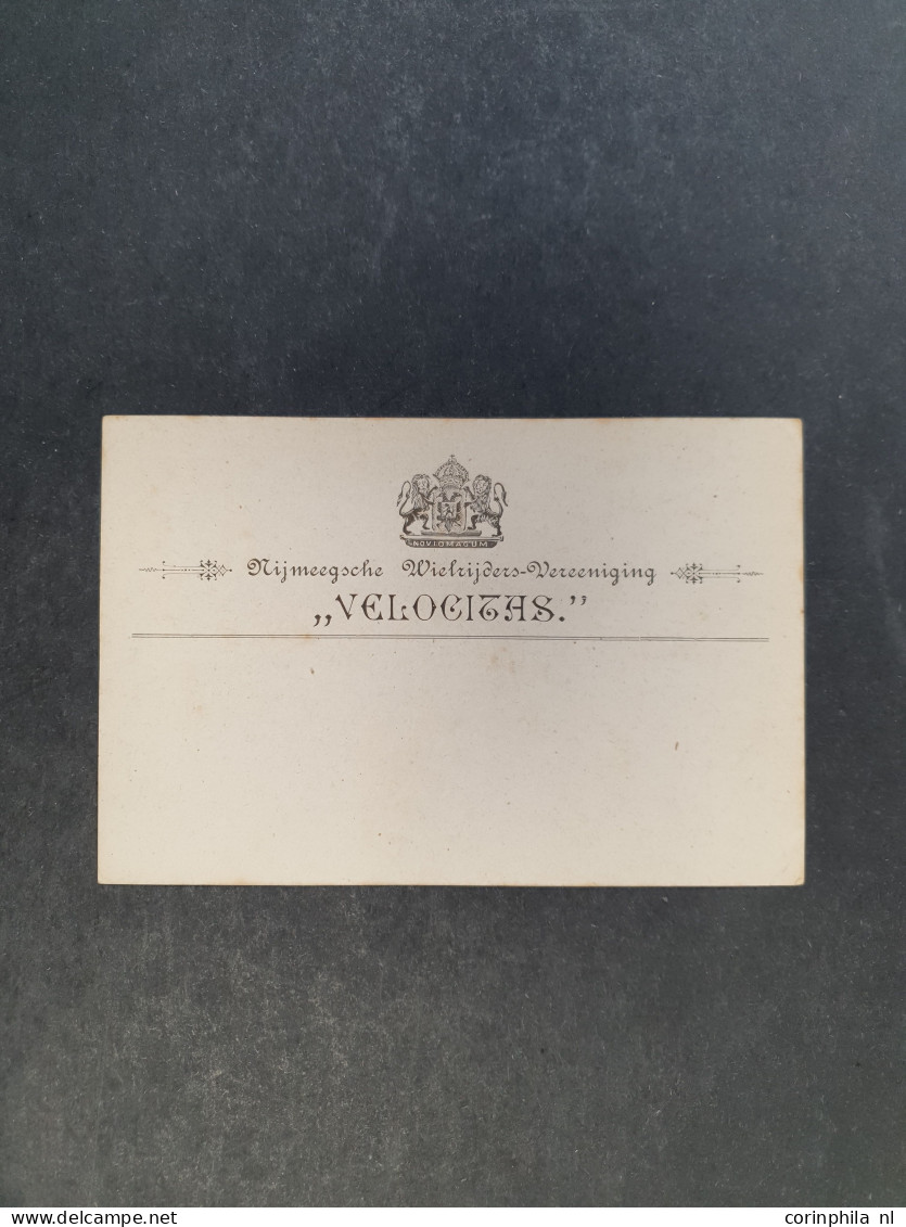 Cover Reclame Briefkaart Cijfer 2½ Cent - Nijmeegsche Wielrijders-Vereeniging Velocitas - Ongebruikt Vrijwel Pracht Ex.  - Interi Postali