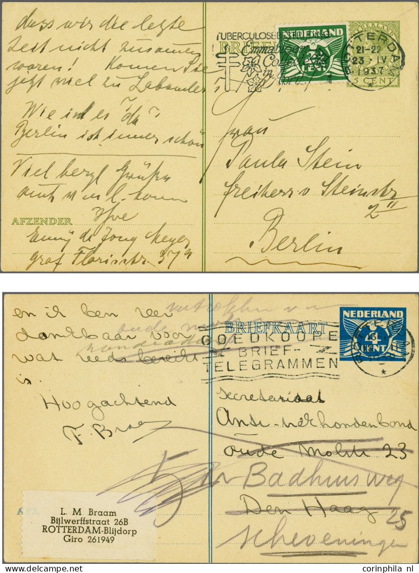 Cover Briefkaarten Modemagazijnen Gerzon, 3 Gebruikte Briefkaarten W.b. Tekst/afbeelding RBK15 Op Type Lebeau 4 Cent Bla - Postal Stationery