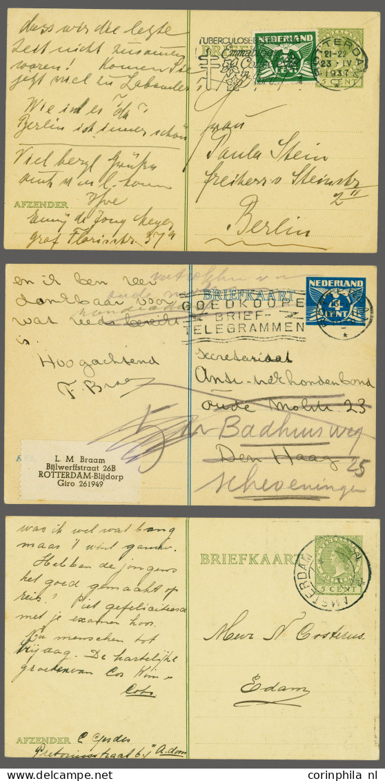 Cover Briefkaarten Modemagazijnen Gerzon, 3 Gebruikte Briefkaarten W.b. Tekst/afbeelding RBK15 Op Type Lebeau 4 Cent Bla - Postal Stationery