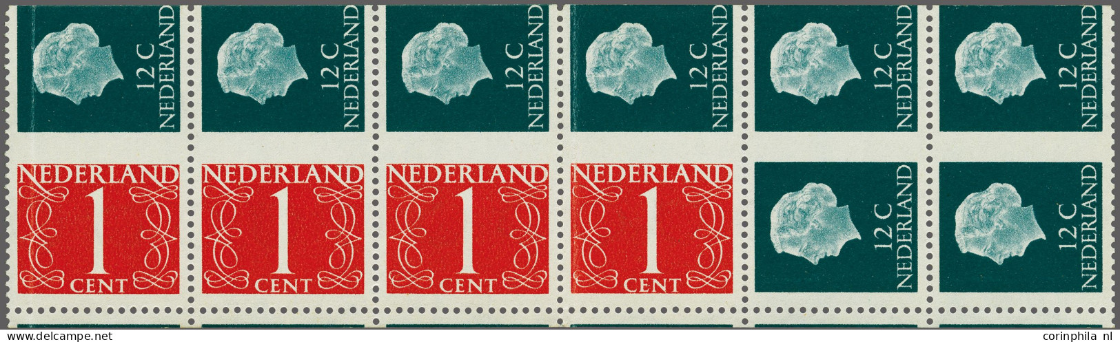 Unmounted Mint 1969 Inhoud Boekje 8 Met Beeldversnijding 22mm Waardoor Tussen De Zegels Ongetand, Bovenste Paar Horizont - Libretti