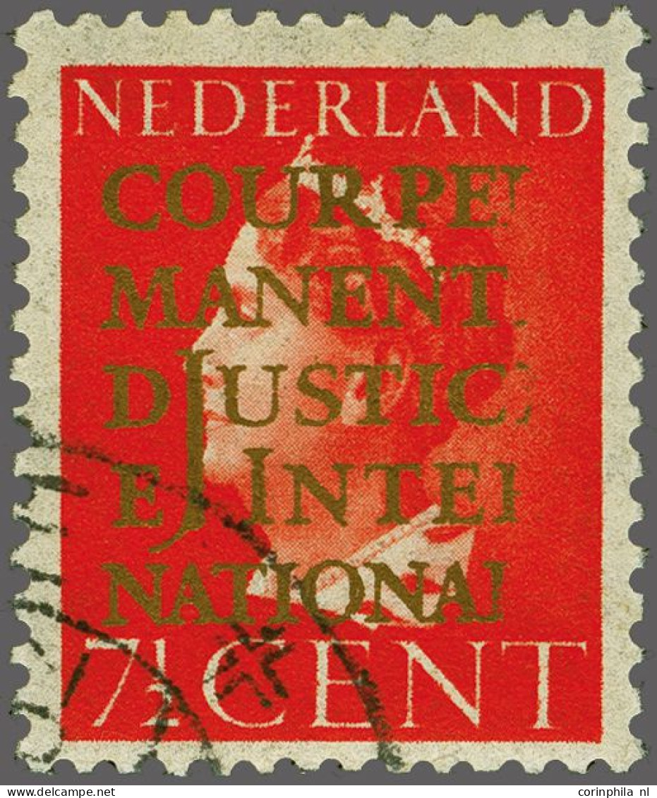 Cour Permanente De Justice Internationale 7½ Cent Rood Met Variëteit Laatste Letters R, E, E, R En E Grotendeels Missend - Servicios