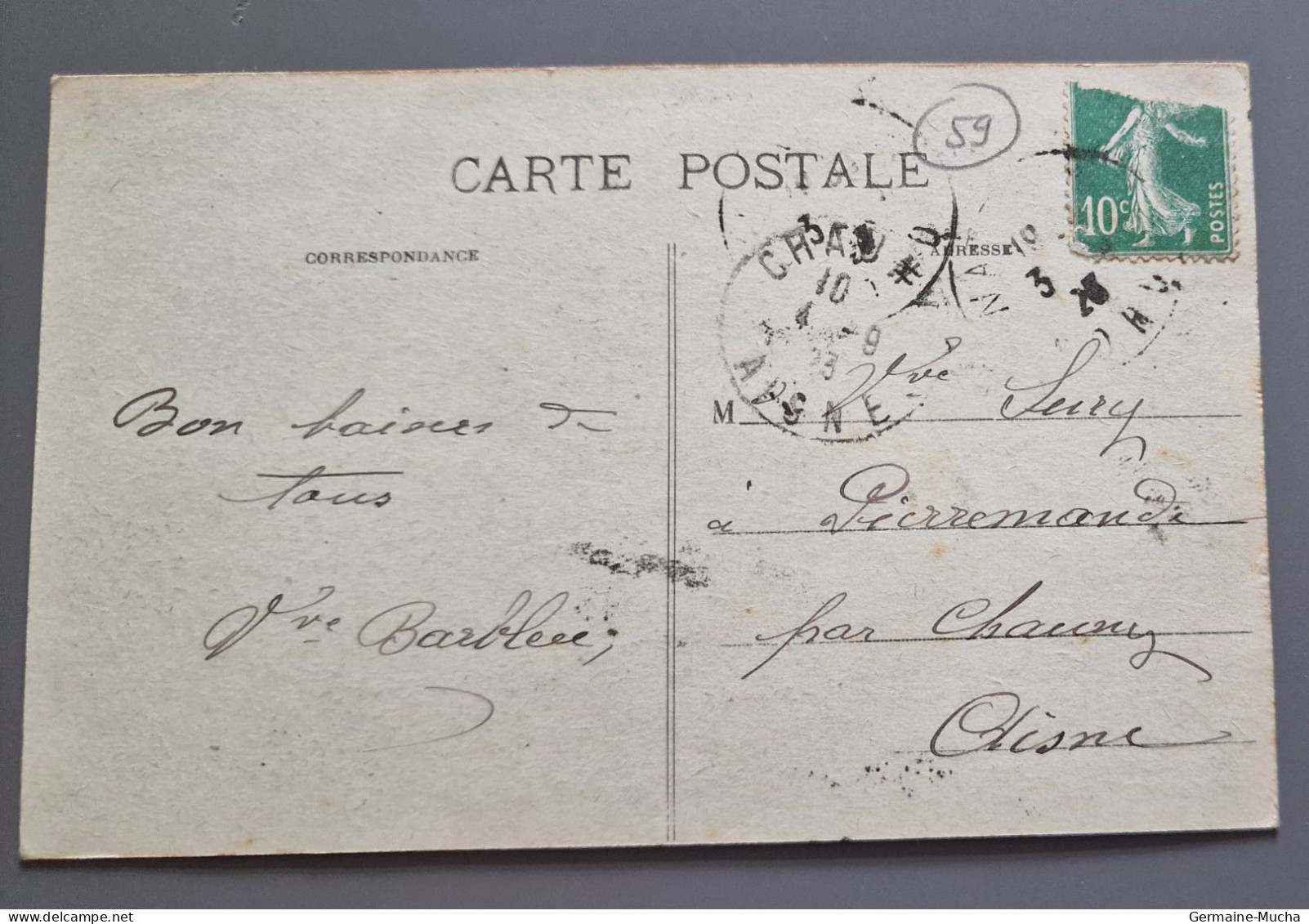 WATTRELOS La Poste Et La Rue De La Poste . Vue Rare  ... ETAT : T.Bon    VOIR SCAN POUR DEFAUT - Wattrelos