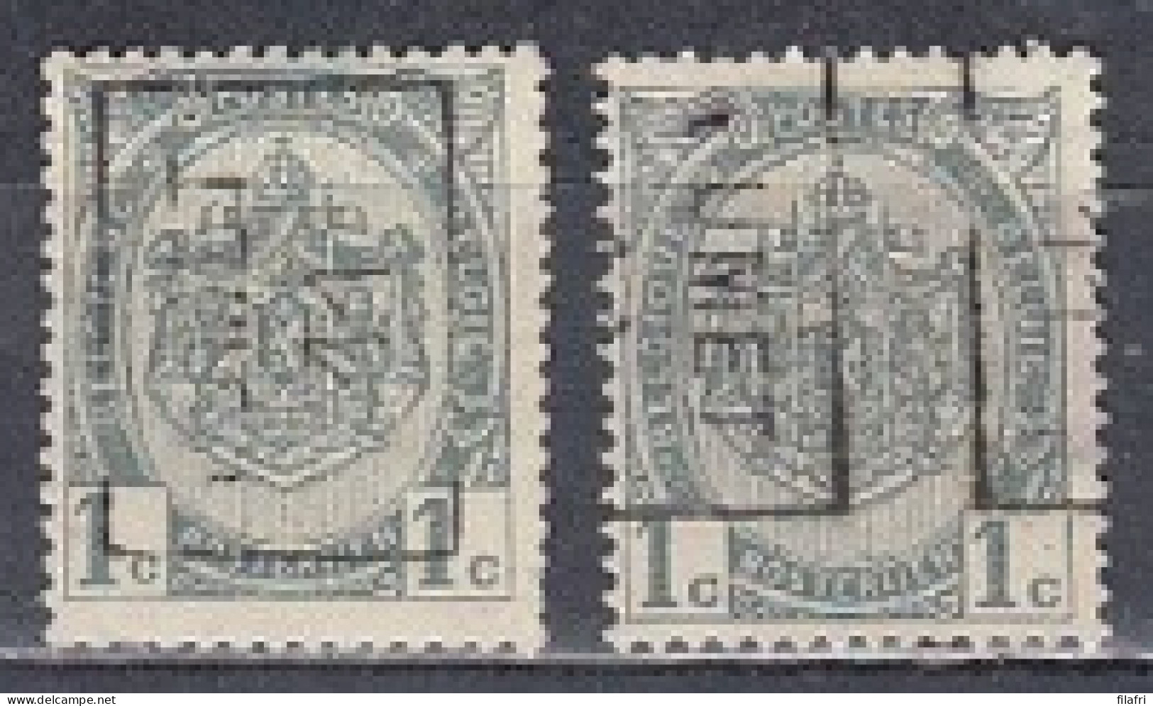 1626 Voorafstempeling Op Nr 81 - JUMET 11 - Positie A & B - Rollenmarken 1910-19