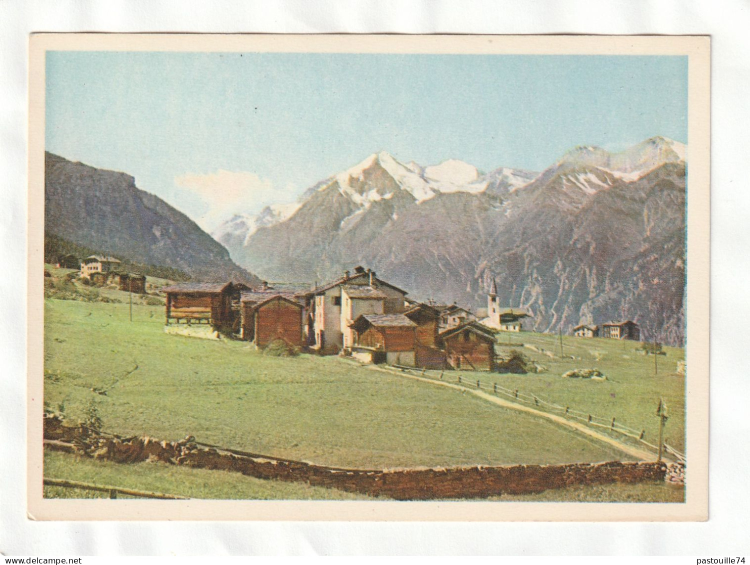 CP. 15 X 10,5  -  Grächen , Village Pittoresque Du Valais - Grächen