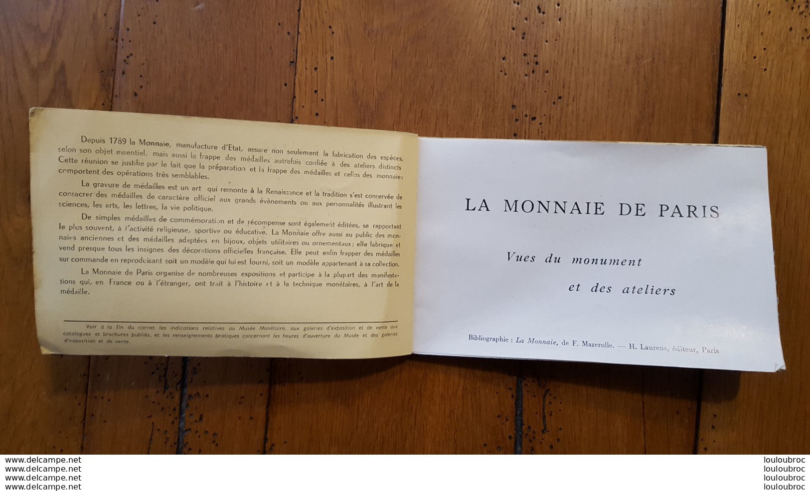 PARIS LA MONNAIE DE PARIS CARNET GUIDE DE 12 VUES VENDU AU PROFIT DE LA CAISSE D'ENTRAIDE DU PERSONNEL - District 06