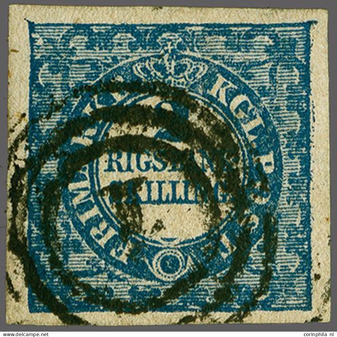 2 Rigsbankskilling Blue Thiele Printing, Very Fine With Arno Debo Certificate (1991), Cat.v. 900  - Autres & Non Classés