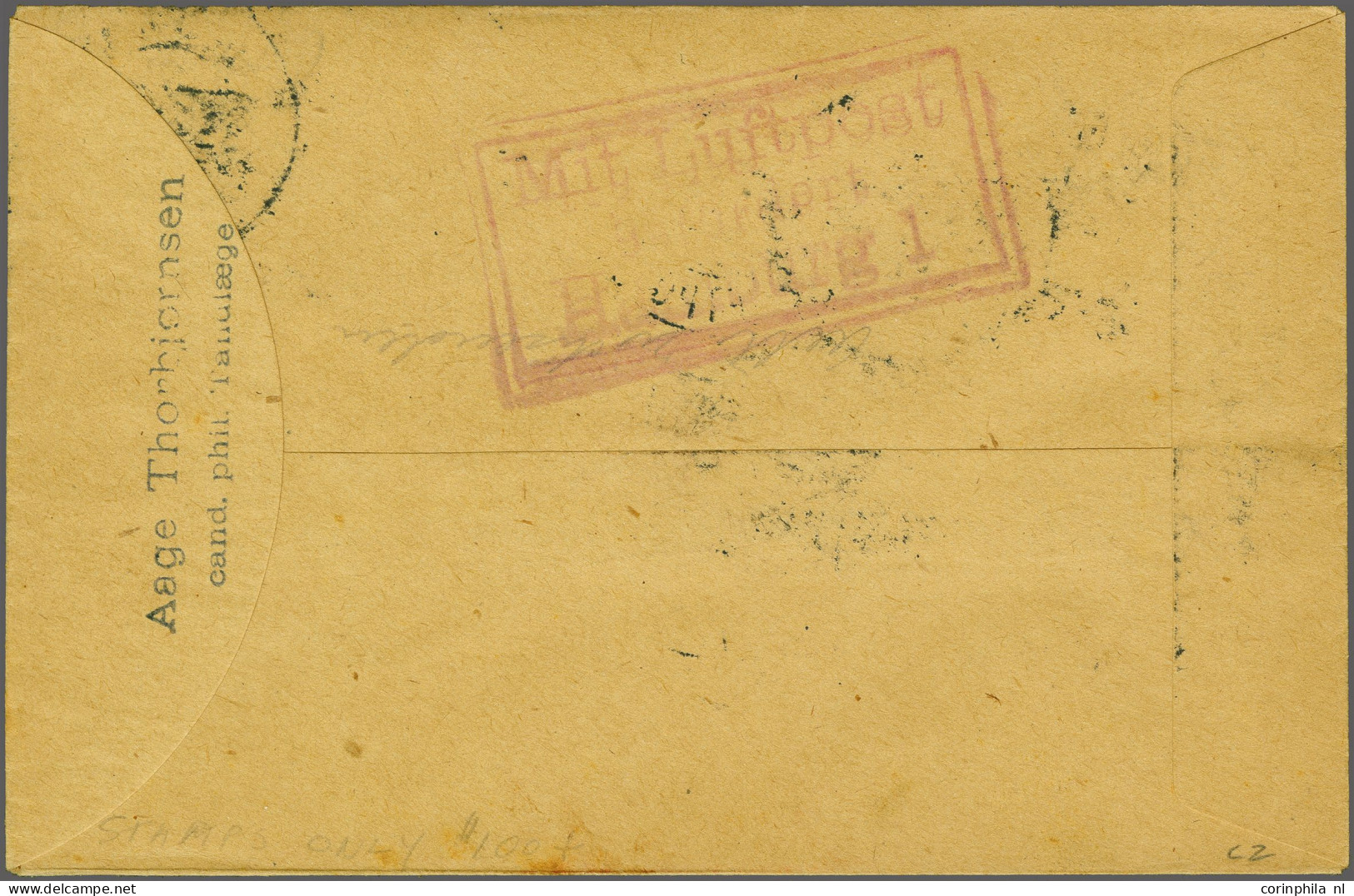 Cover , Airmail Airmail Cover, Not Accepted As Printed Matter, From København 08-08-1925 To Chemnitz, Germany With The A - Otros & Sin Clasificación