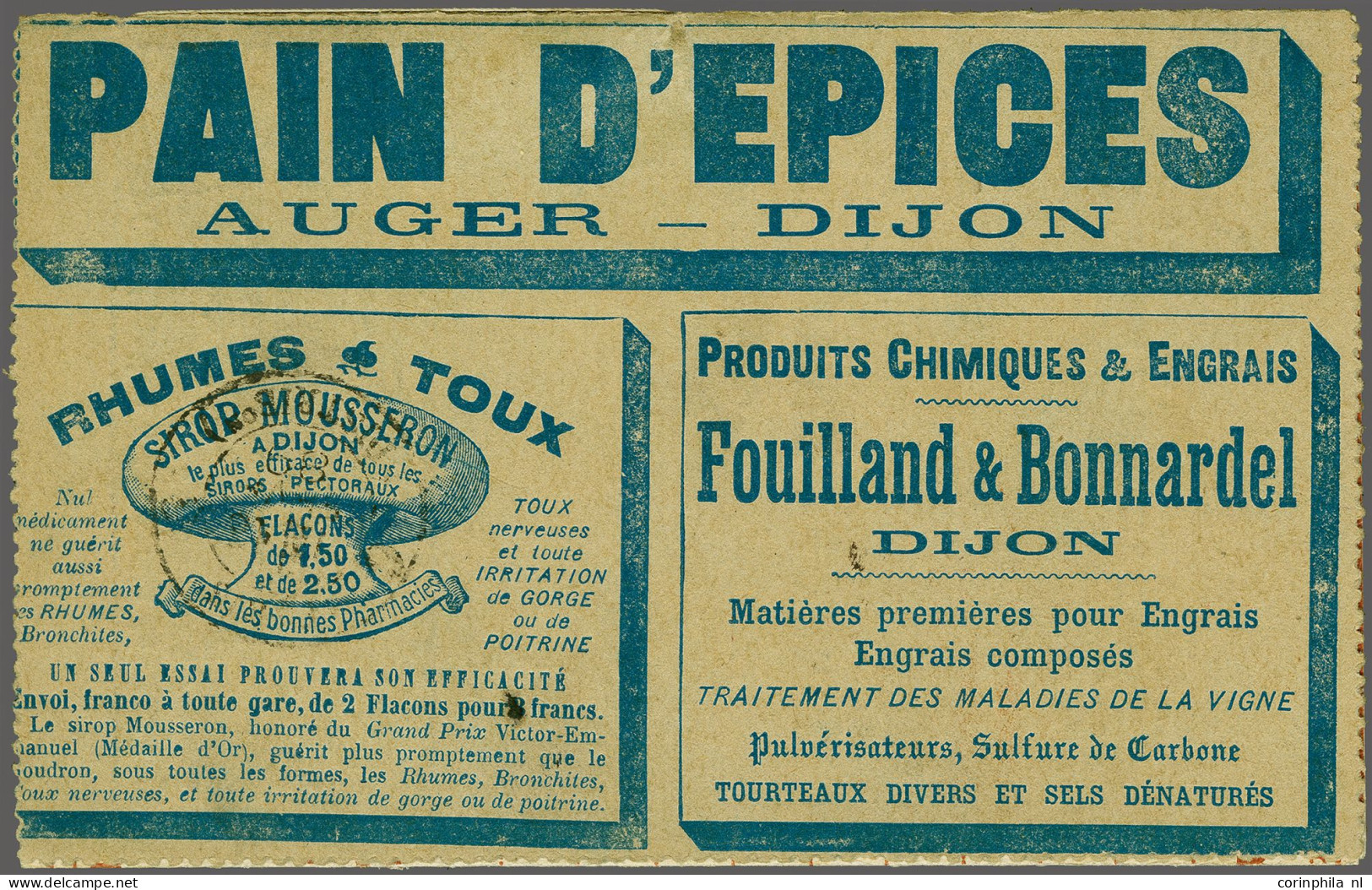 Cover 1889 Sage 15 Cents, Vendue 5 Cents Advertisement Letter Card, Red Brown Printed Inside, Sent To Paris, Fresh Fine - Other & Unclassified