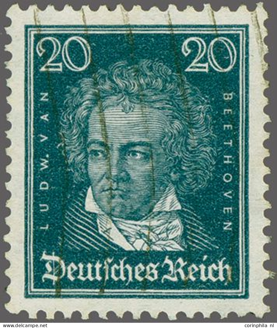 Ludwig Von Beethoven 20 Pfennig Blackish Green With Variety Watermark Sideways, Very Fine With 2011 Hans-Dieter Schlegel - Autres & Non Classés