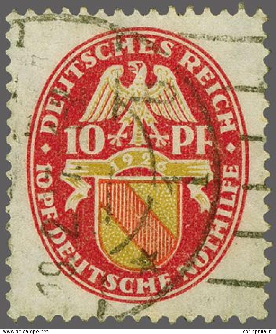 Coat Of Arms Baden 10 Pfennig With Variety Watermark Upright, Very Fine With 2012 Hans-Dieter Schlegel Certificate, Cat. - Autres & Non Classés