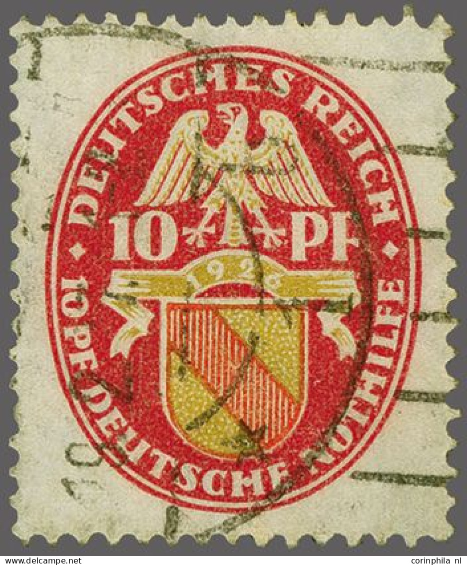 Coat Of Arms Baden 10 Pfennig With Variety Watermark Upright, Very Fine With 2012 Hans-Dieter Schlegel Certificate, Cat. - Otros & Sin Clasificación