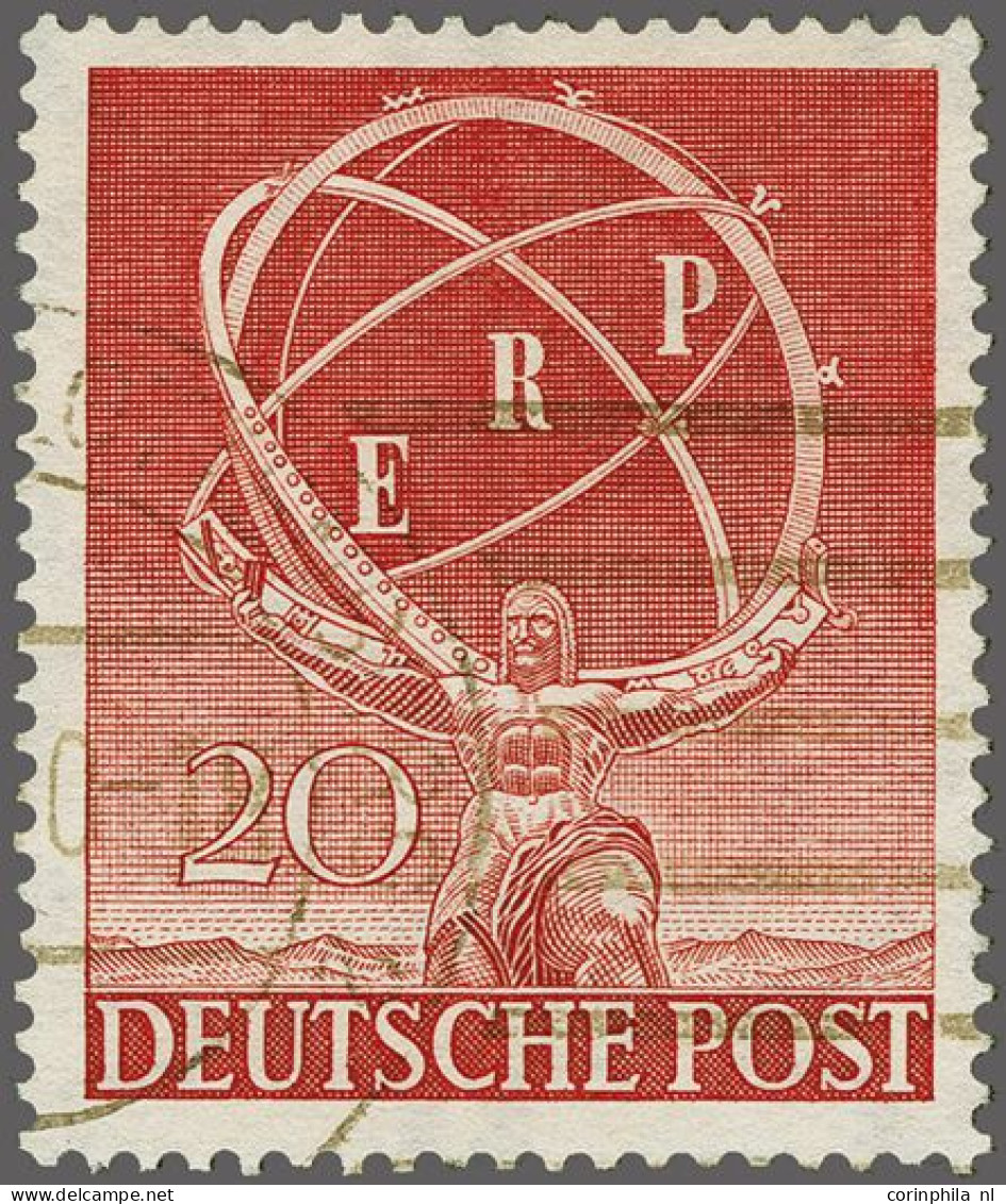 ERP 20 Pfennig Red With Watermark Variety Missing Ring, Very Fine With 2023 Hans-Dieter Schlegel Certificate, Cat.v. 600 - Altri & Non Classificati