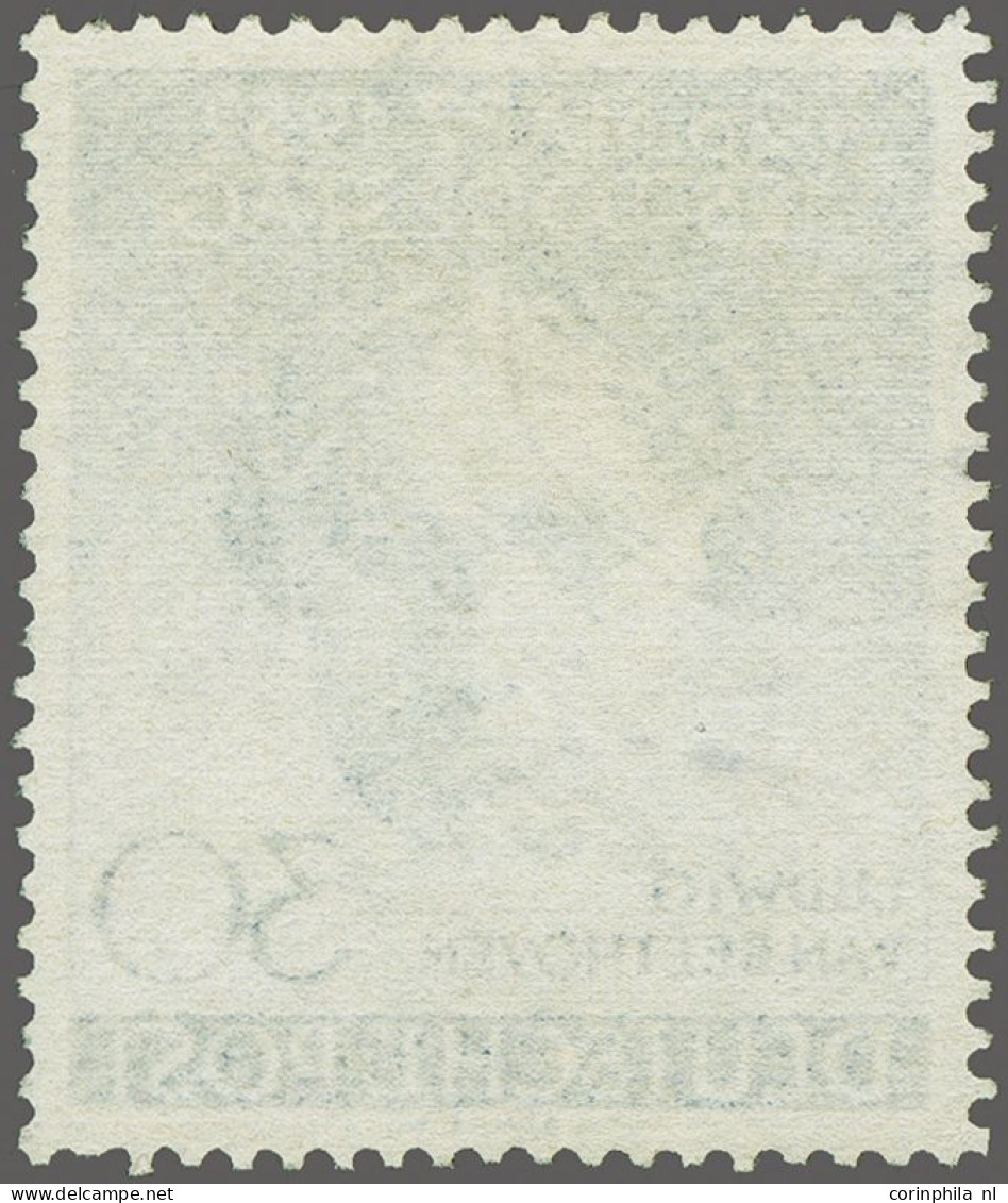 Ludwig Von Beethoven 30 Pfennig Blue With Variety Horizontal "gummiriffelung", Fine/very Fine (short Perf.) With 2023 Ha - Altri & Non Classificati