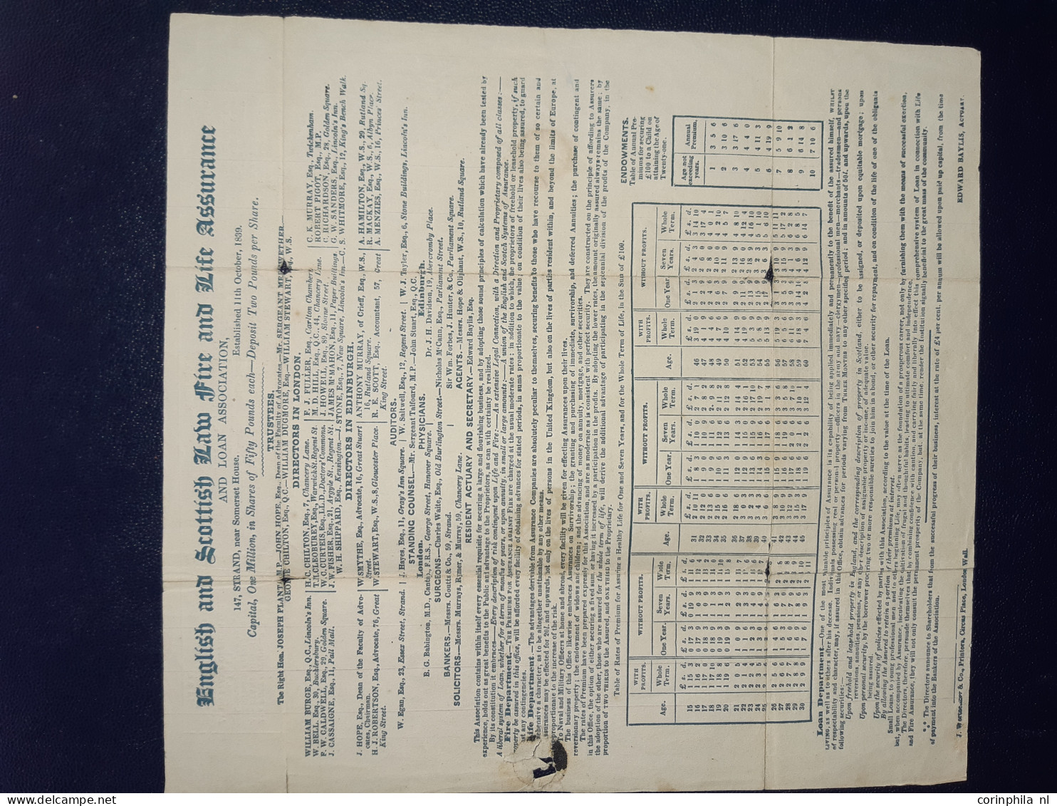 Cover 1840 Mulready 1d. Letter Sheet With Advertisement From The - English And Scottish Law Fire And Life Assurance, 147 - 1840 Sobres & Cartas Mulready