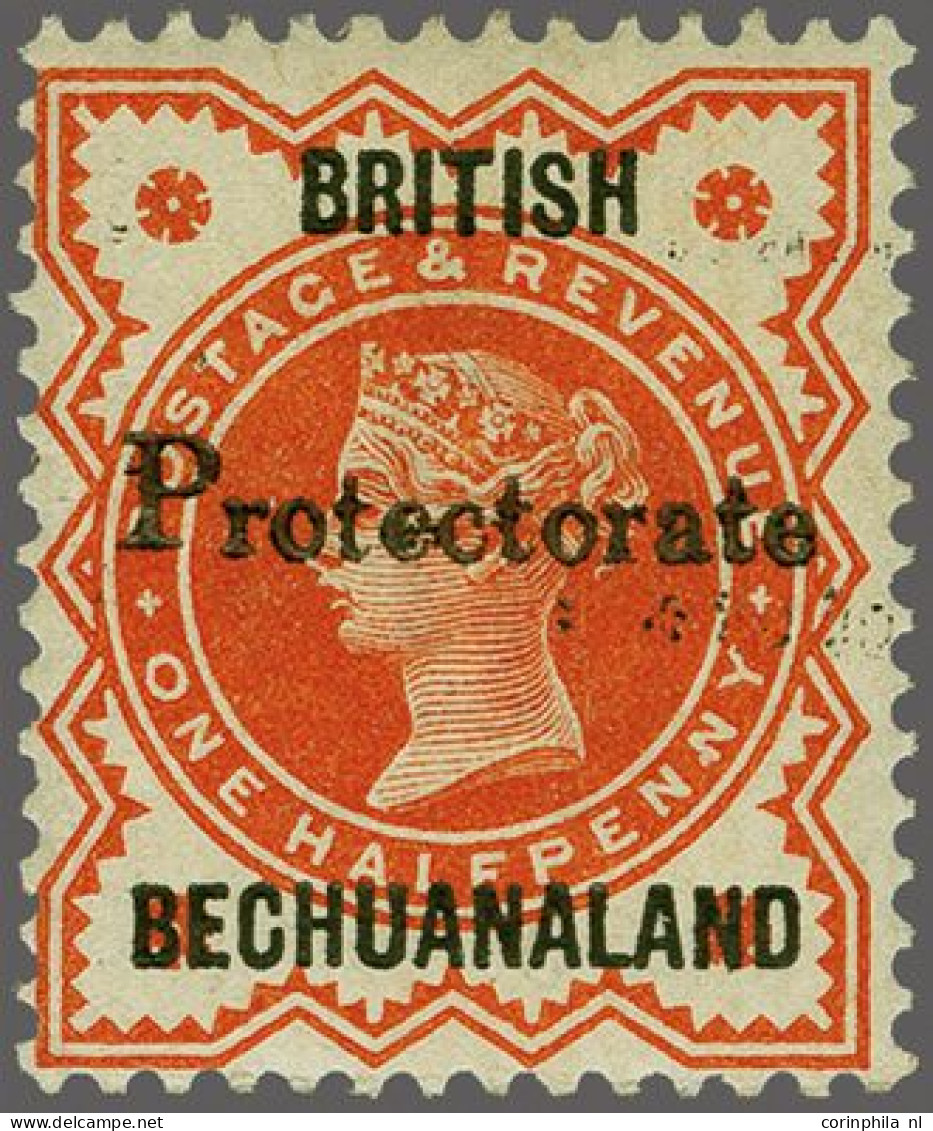 Mounted Mint 1890 ½d. Vermillion Overprinted Protectorate Types 16 (15mm) And 17 (19mm) Fine To Very Fine, Cat. £ 525 - Autres & Non Classés