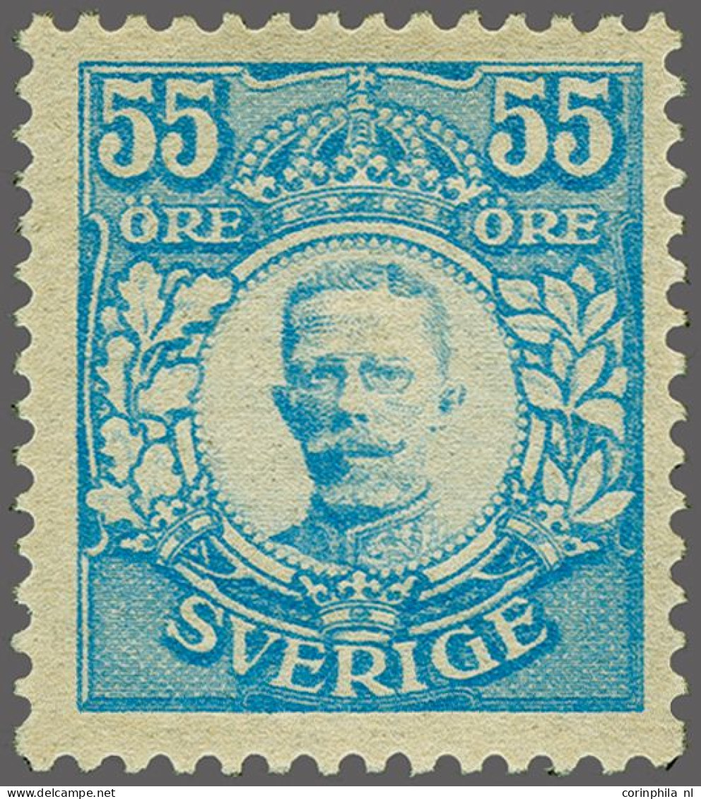 Mounted Mint 1918, Värnamo 55 öre Pale Blue, Mounted Mint. Fine/very Fine, Signed Brun, Cat.v. €1400 - Other & Unclassified