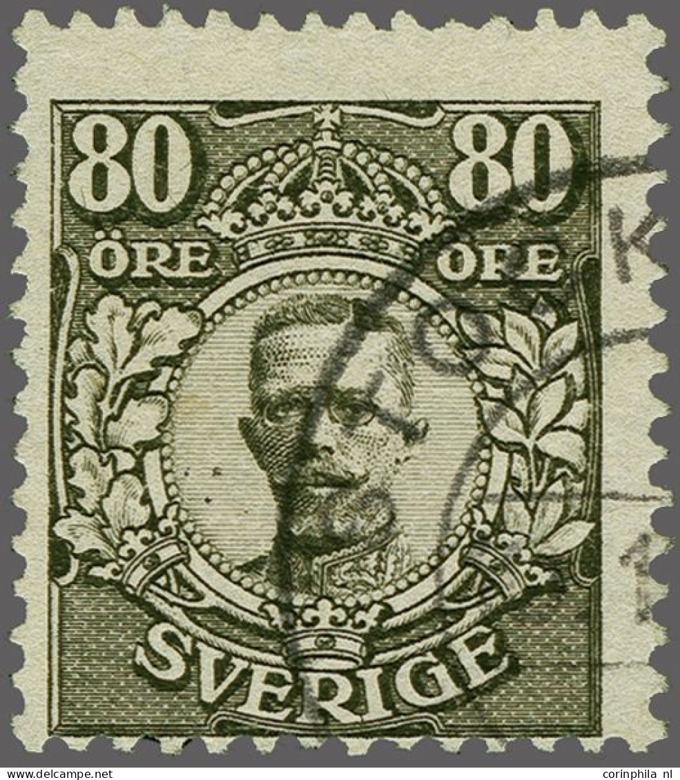 1918, Värnamo 80 öre Black, Very Fine But Cancelled To Order With Sven Grønlund Certificate (cat.v. €5500) - Autres & Non Classés