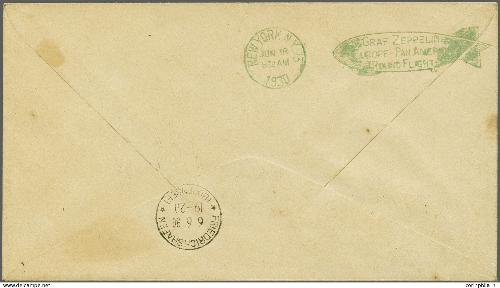 Cover , Airmail Air Mail, Graf Zeppelin $ 1,30 Brown On Cover Pan-America Flight (Sieger 64G) To Betlehem, Pennsylvania, - Sonstige & Ohne Zuordnung