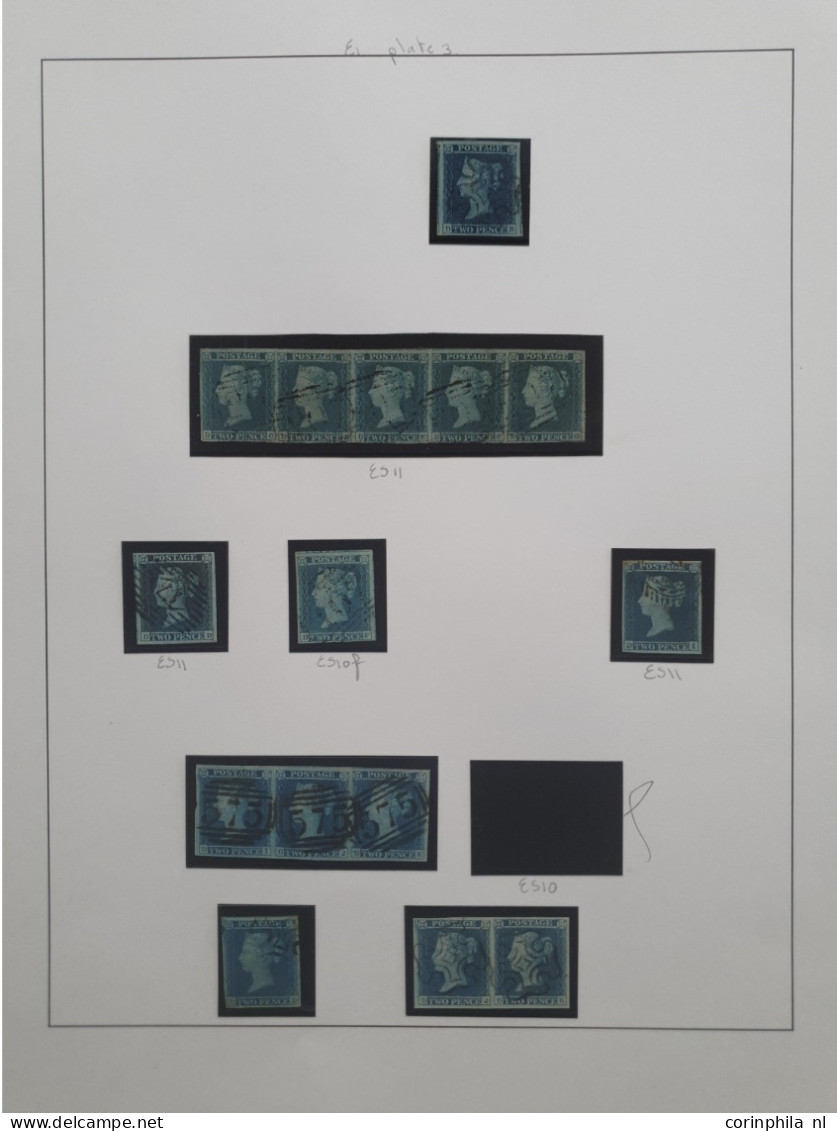 1841 2d. Plate 3 Specialised Collection AA - TL Including Shades, Multiples, Postmarks, Guide Lines, Double Letters And - Used Stamps