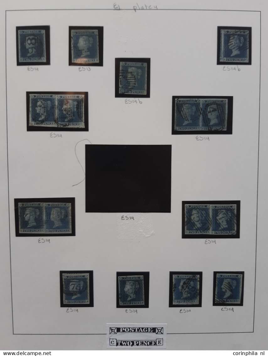 1841 2d. Plate 4 Specialised Collection AA - TL Including Shades, Multiples, Postmarks, Guide Lines, Double Letters And - Used Stamps