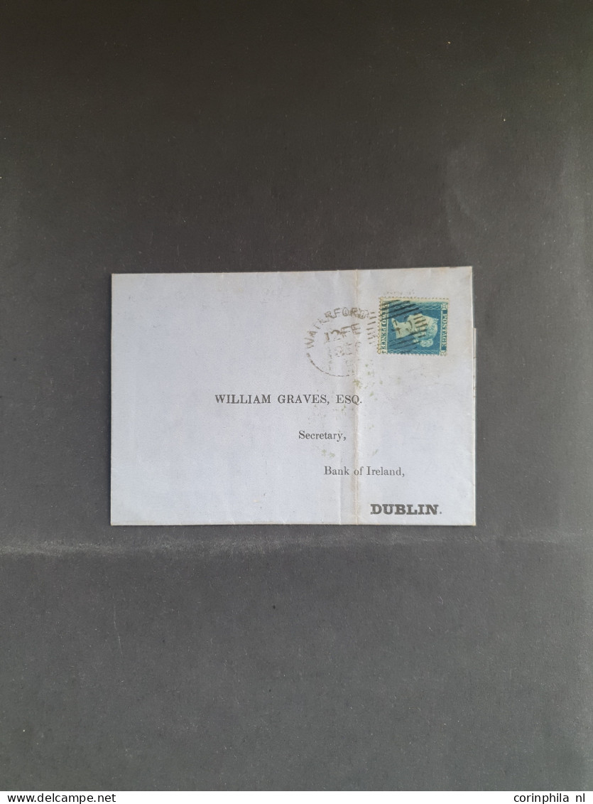 1855 2d. Plate 5 (Spec. F4 Small Crown Perf 16) Collection With 13 Singles, 1 Pair, Strip Of Three And A Single On Cover - Used Stamps