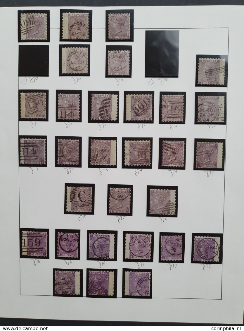 1856-1870 6d. Lilac (plates 1, 3, 4, 5, 6 And 8), A Fine Group Of 30 Ex., Including Postmarks (many Cds With Good To Sup - Used Stamps