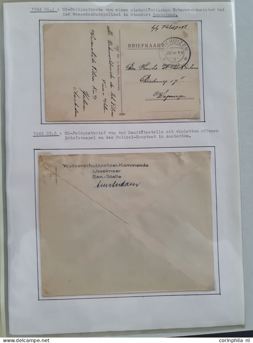 Cover Wasserschutzpolizei-Kommando IJsselmeer (1942-1944 - IJsselmeer Flotilla), 7 Covers With Various Postmarks (Wasser - Other & Unclassified