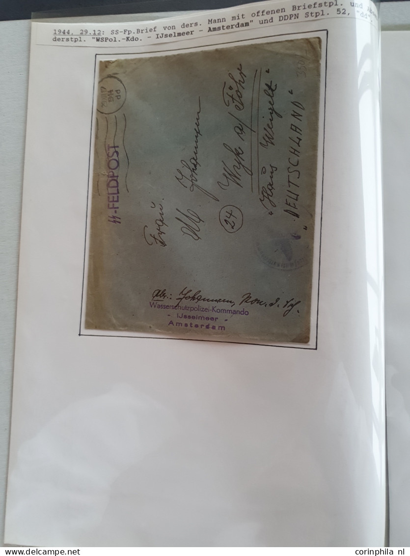 Cover Wasserschutzpolizei-Kommando IJsselmeer (1942-1944 - IJsselmeer Flotilla), 7 Covers With Various Postmarks (Wasser - Other & Unclassified