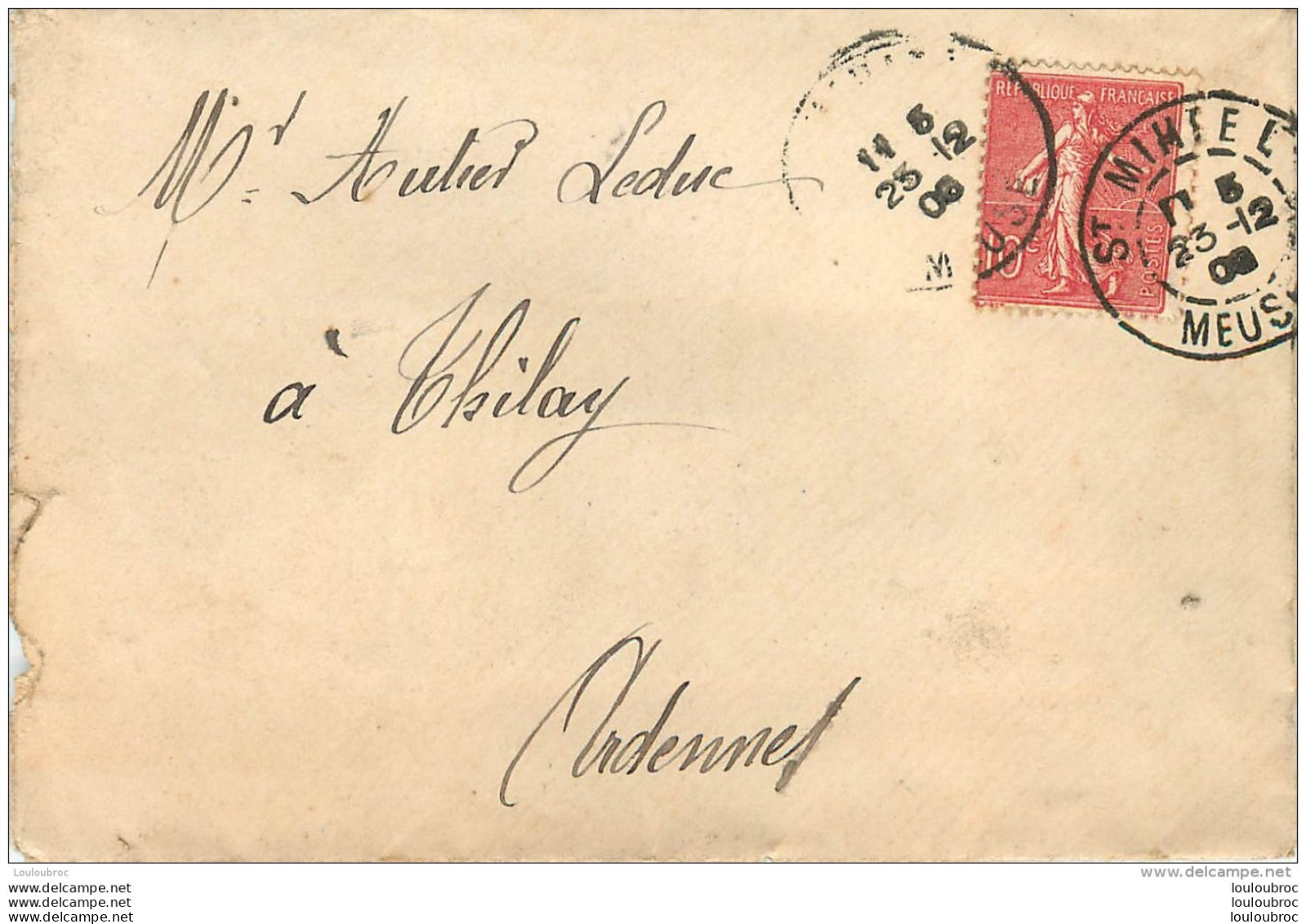 LOT DE 8 LETTRES ET 11 ENVELOPPES  ENVOYEES A THILAY ARDENNES A MADAME VEUVE AUTIER LEDUC  TOUTES SCANNEES