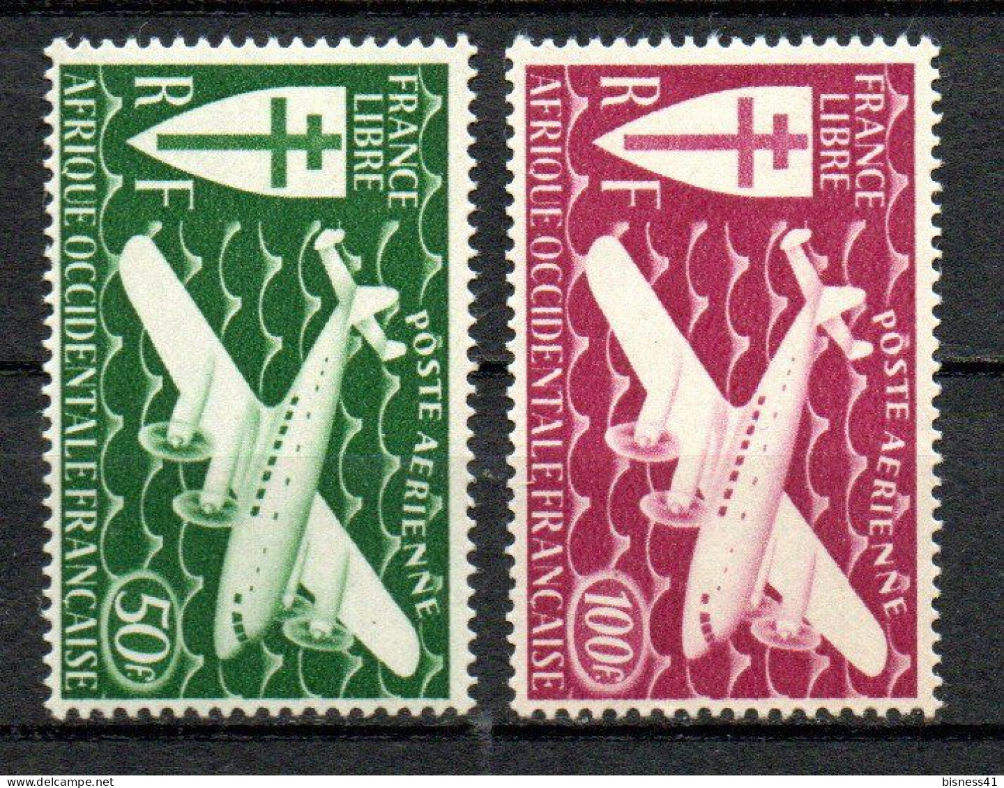 Col41 Colonies AOF Afrique Occidentale PA N° 2 & 3 Neuf XX MNH Cote 8,25 € - Ungebraucht