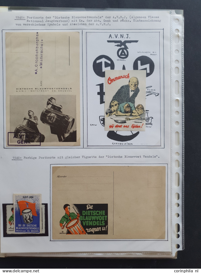 Cover 1941-1944 collection of SS propaganda cards for the Flemish and Walloon Legions (approx. 70 postcards) mainly unus