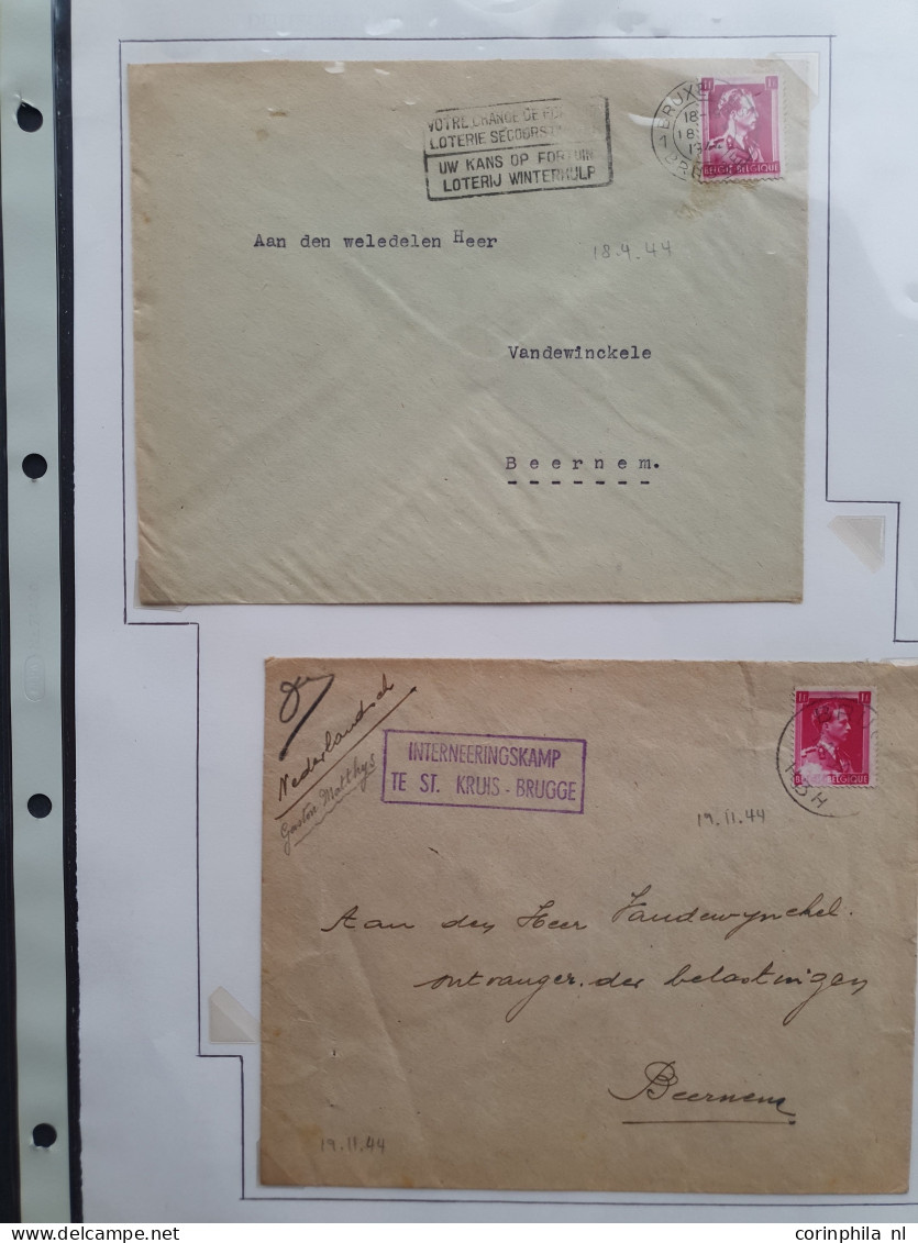 Cover Flemish and Walloon Legions, including approx. 30 covers mainly fieldpost including 2 parcel post labels from Maas