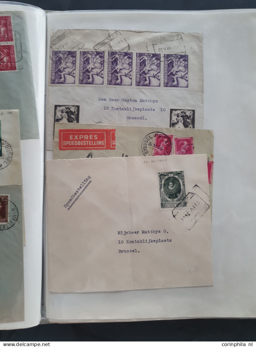 Cover 1942-1980 correspondance concerning the issues of the Flanders Legion stamps including some covers (Vlaamsch Voorz