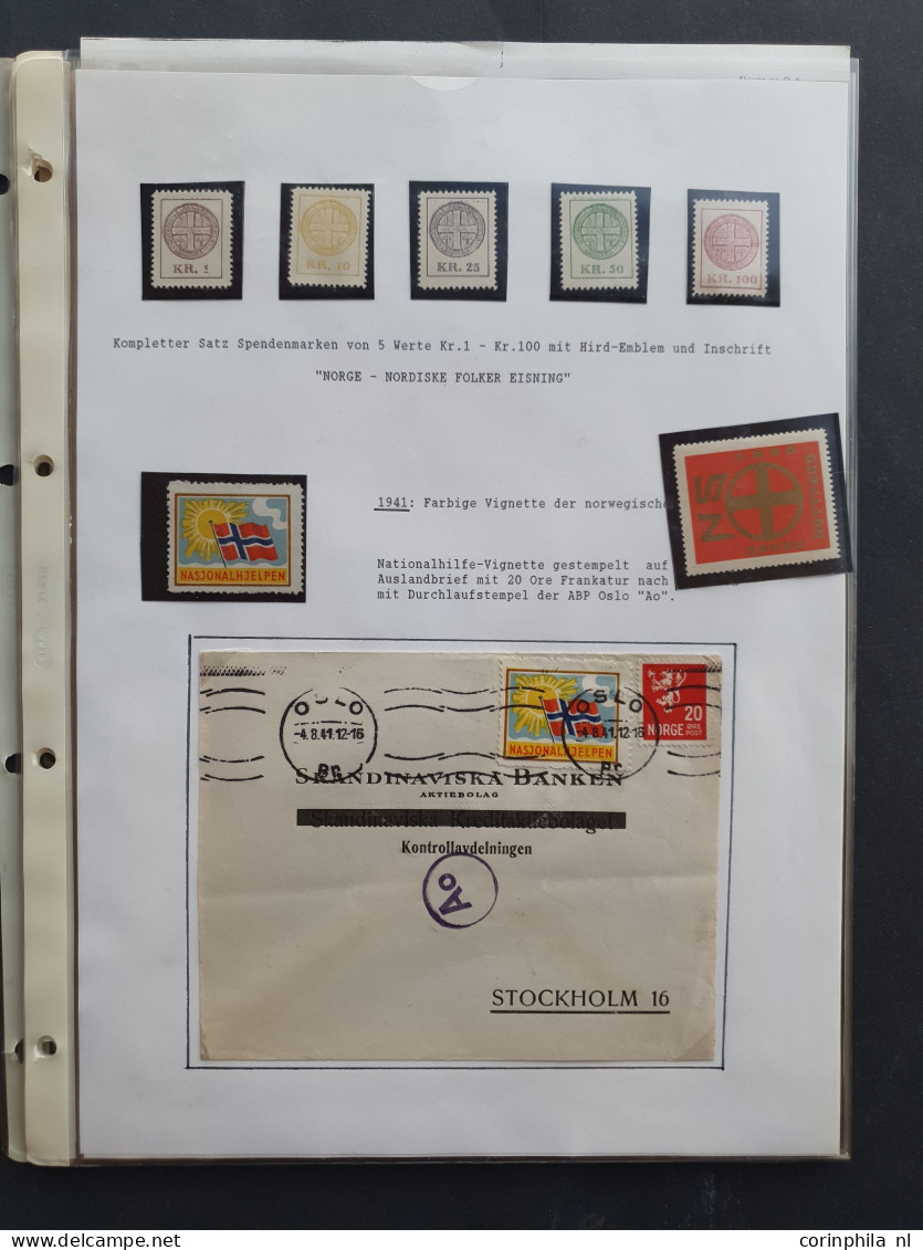 Cover and some Denmark, collection of covers (approx. 40 items) mainly SS related and some propaganda material, organisa