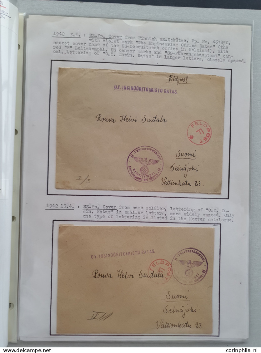 Cover 10 Covers Related To The Finnish Volunteer Legion Including Disguised Mail As Engineering Bureau Wheel (O.Y. INSIN - Otros & Sin Clasificación