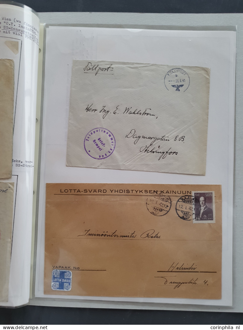 Cover 10 Covers Related To The Finnish Volunteer Legion Including Disguised Mail As Engineering Bureau Wheel (O.Y. INSIN - Otros & Sin Clasificación